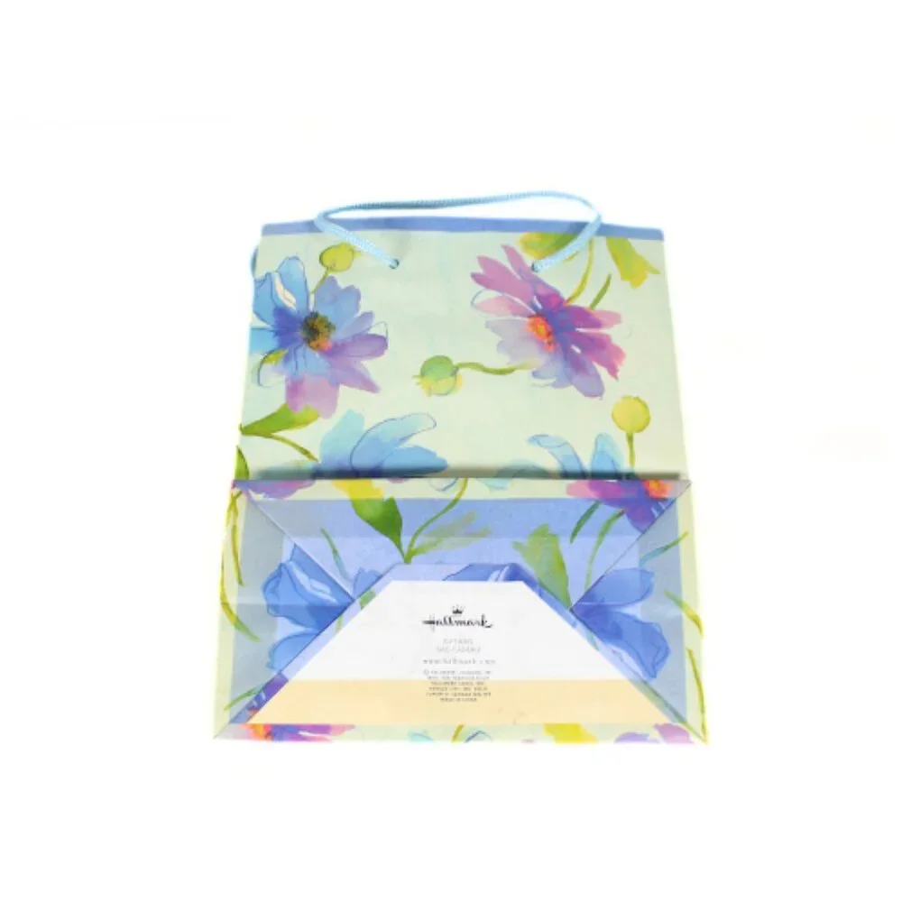 Vintage 1990s Hallmark Floral Gift Bags Set of 2 Crafting Scrapbooking